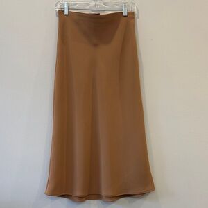 Express Camel Midi Skirt